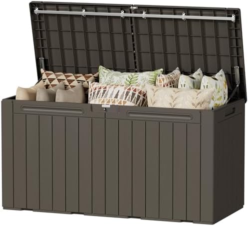 Devoko 100 Gallon Outdoor Storage Box, Waterproof Deck Box Lockable by DEVOKO