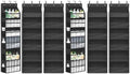 Over Door Organizer with 6 Extra Large Pockets 12 Side Pockets, Sturdy Closet Storage Rack, Hanging Storage Organizer with Clear Window for Shoes, Diaper, Bedroom, Bathroom, Black, 6-Pack by Unknown