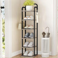 Hzuaneri 6 Tiers Vertical Shoe Rack, Tall Shoes Shelf with 2 Hooks by Hzuaneri