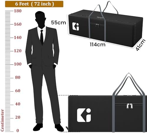 Kuber Industries Large Capacity 236 Liter Foldable Under Bed Storage Bags/Duffle Bags For Travel/Moving Bags/Wardrobe Organizer Bags | House Shifting, Travel, Hostel & Dorm Use | Grey & Black - Image 3