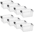 Superio 1.85 Quart Clear Plastic Storage Boxes with Lids, Stackable Organizer Containers, BPA-Free Storage Bins for Home, Office, School & Dorm, 8 Pack by Superio