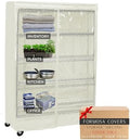 Formosa Covers Premium Clear Front Wire Shelf Cover Off White - Heavy-Duty Storage Solution for Wire Shelving Rack (36”Wx18”Dx72”H) - Waterproof PVC, Water/Dust Resistant Fabric, Multi Zipper by FormosaCovers