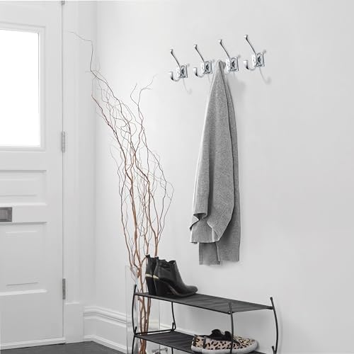 khtumeware Wall Hooks,10 Pack Coat Hooks Hardware Towel Hooks for Hanging Coats Polished Chrome Robe Hooks Wall Mounted with Screws for Key, Towel, Bags, Cup. - Image 4