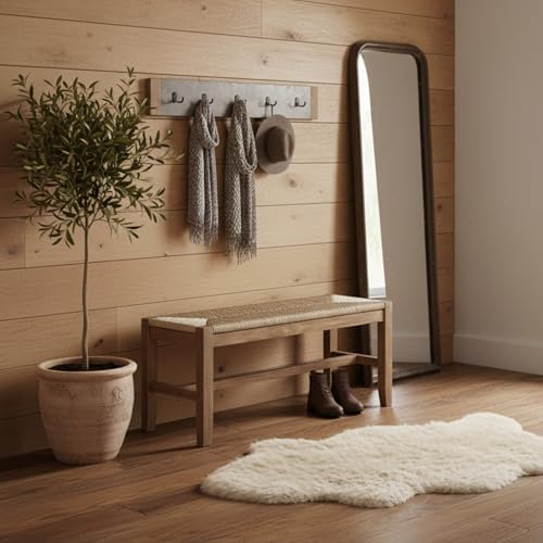 Alaterre Furniture Newport Coat Hook, Concrete Gray - Image 2