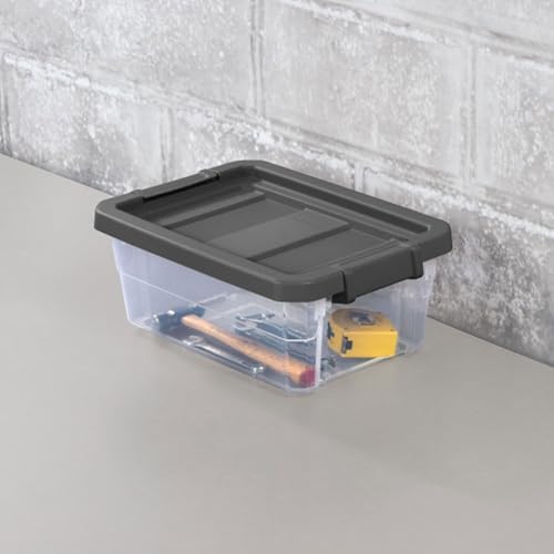 Sterilite Modular Stacker Box with Latching Lid, 16 Quart, 12-Pack - Image 5