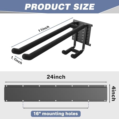 WALMANN Garage Storage Organization Wall Ski Rack 8 Pairs of Skis - Image 3