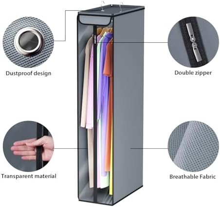 Univivi Hanging Clothes Storage Bag, Large Garment Bags 50 In, 2 PCS - Image 5