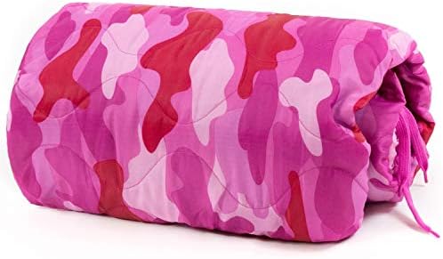 Farm Blue Pink Camo Military Camping Blanket - Woobie Blanket Poncho Liner - for Hiking Gear, Backpacking and Car Survival Blankets - Unique New Pretty N Pink Custom Pattern Avail at by FarmBlue