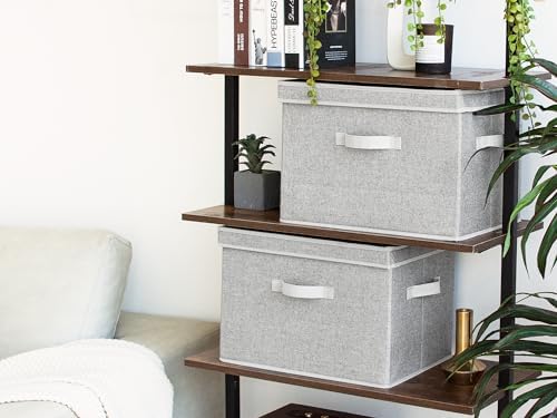 StorageWorks Fabric Storage Bins with Lids, Closet Storage Bins - Image 6