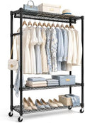 Clothes Rack Heavy Duty Rolling Closet for Hanging Clothes by ORCHIDLEAF-HOME