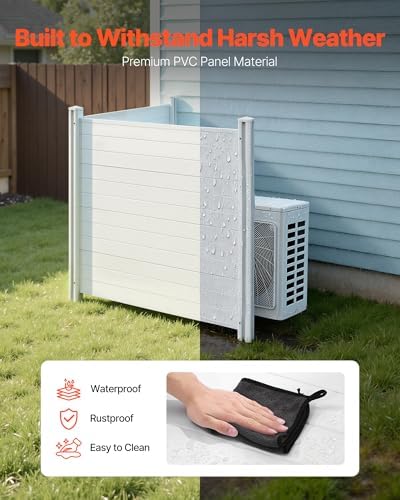 VEVOR Outdoor Privacy Screens 50" W x 50" H 2-Panel Air Conditioner Fence - Image 6