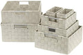 Sorbus Baskets for Organizing, 7-Piece Hand-Woven Storage Set (Beige) by Sorbus