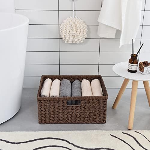 GRANNY SAYS Bundle of 1-Pack Extra Large Wicker Storage Basket for Organizing & 2-Pack Storage Baskets for Shelves - Image 4