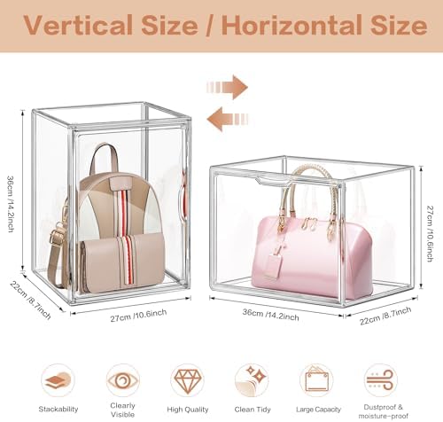 5 Packs Clear Handbag Storage Organizer for Closet - Image 2