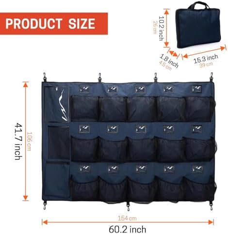 VISEMAN Hanging Helmet Bag for Baseball Softball Dugout Organizer for 15 Players Helmets Gloves Balls Organize Storage - Image 5