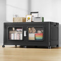 BROVIEW 300 Qt Extra Large Stackable Storage Bin with Lid, 1 Pack Black by BROVIEW-EnjoytheArtofLife