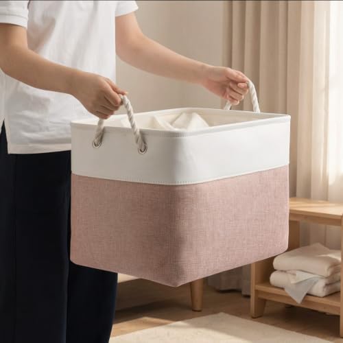 16x12x12 In Foldable Fabric Large Storage Bins with Handle 3 Pack - Image 5