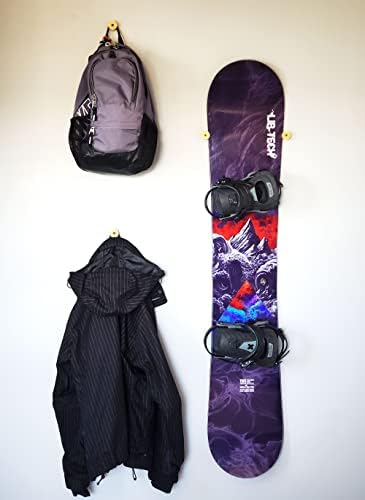Grassracks Nubbins - Bamboo Flush Ski Wall Mount & Snowboard Wall Mount - Ski Rack & Snowboard Rack - Image 4