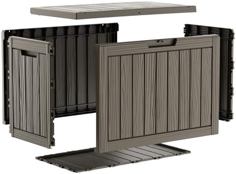 Vixzen 55 Gallon Deck Boxes Outdoor Waterproof, Lockable Resin Storage Box with lid for Furniture Cushions, Weatherproof Containers Outside Storage Boxes for Garden Patio Pool Tools(Grey, 50 Gallon) - Image 6
