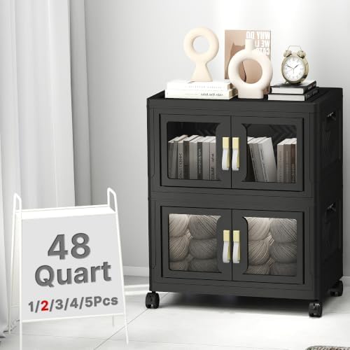 UAMFURI Stackable Storage Bins with Lids, 96QT Extra Large Storage Cabinet by UAMFURIDirect