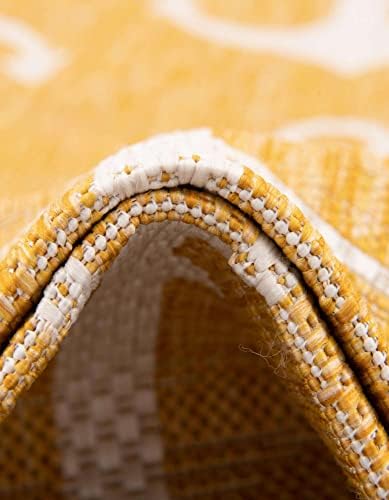 Unique Loom Outdoor Coastal Collection Area Rug - Ahoy (13' Square, Yellow) - Image 6