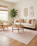 Rugs.com - Outdoor Aztec Rug – 5' 3 x 8' Pink Indoor/Outdoor Rug – Perfect for Patios, Decks, and Porches by Rugscom