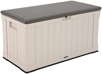 LIFETIME 60186 Heavy-Duty Outdoor Storage Deck Box, 116 Gallon, Desert Sand/Brown by Lifetime