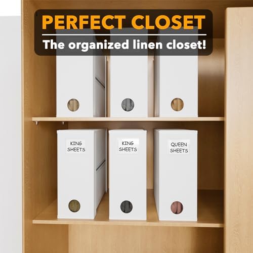 SpaceAid 6 Pack Bed Sheet Organizers and Storage, Foldable Sheet Organizer for Linen Closet, Sheets Set Folder Keeper with Window XL (Queen & King Size) Bedding Container, (White, 6 Pack) - Image 5