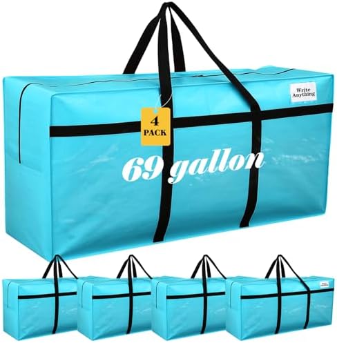 Windyun 4 Pack 69 Gallon Extra Large Moving Bags XXL Heavy Duty Storage Bag - Image 2