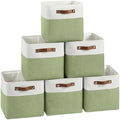 FinishingBo 11x11 Cube Storage Bins 6 Pack, Fabric Basket with Handles by SimplifySpaceSimplifyLife