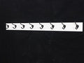 White Coat Rack with Oil Rubbed Bronze Hat & Coat Style Hooks (52" x 3.5" with 10 hooks) by PEG+AND+RAIL