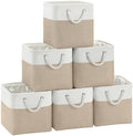 FinishingBo 11 inch Cube Storage Bin with Handles 6 Pack by SimplifySpaceSimplifyLife