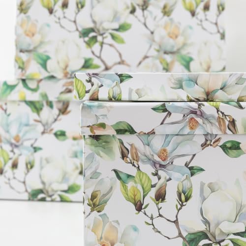 Soul & Lane - Magnolia Garden Decorative Storage Boxes with Lids, Set of 3 - Image 6