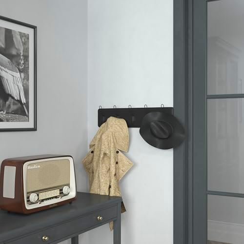 Flash Furniture 24" Wall Mounted Storage Rack, Black - Image 5
