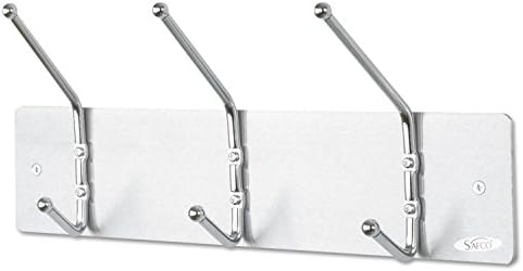Safco 4161 Wall Rack Coat Hook, 3 Hook, Silver - Image 2