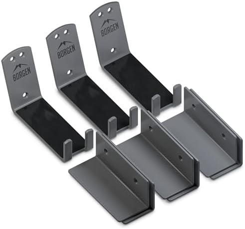 Borgen Wall Mount Pedal Hook for E-Bike & MTB - Grey - Set of 3 by Borgen