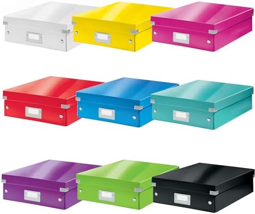 Leitz A5 Storage Box, Click and Store Range 60430001 - Small, White Organiser Box A4 - Image 5