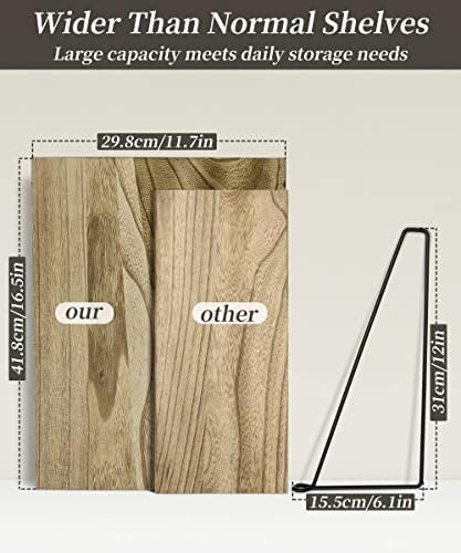 Afuly Rustic Floating Shelves for Wall, 12 Inch Deep Wooden Shelf Set of 2 - Image 3