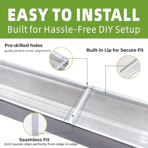 6 Inch Gutter Guard, 100% Stainless Steel Micro-Mesh Screen - Image 4