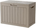 45 Gallon Deck Boxes Outdoor Waterproof, Outdoor Storage Box with Lockable Lid & UV-Resistant for Patio Furniture, Outdoor Cushions, Garden Tools and Pool Supplies, Light Brown by GraceYourYard
