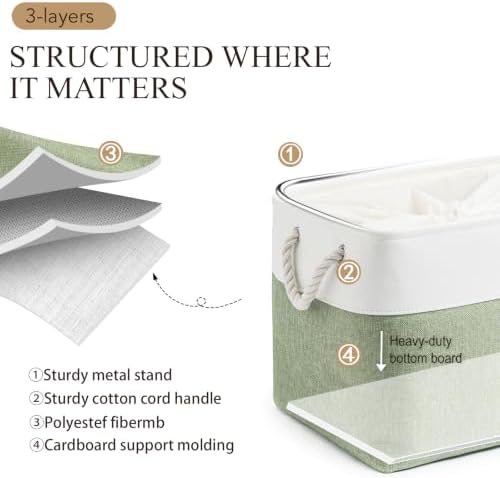 16x12x12 In Foldable Fabric Large Storage Bins with Handle 3 Pack - Image 2