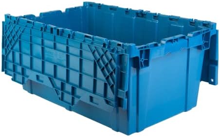 HE HUDSON EXCHANGE 27.3x17.2x12.6” (3 Pack, 18.7 Gallon) Tote with Attached Lid, Blue - Image 4