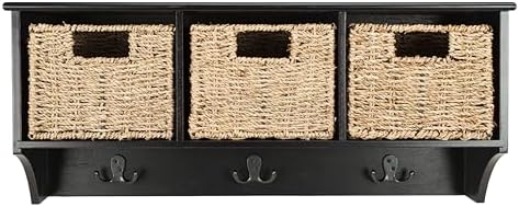 Safavieh Home Collection Finley Hanging 3 Basket Wall Rack by Unknown