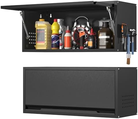 Coolsun Metal Wall Cabinet, 12.6" H Garage Wall Cabinet with Up-Flip Door by MetalCabinet