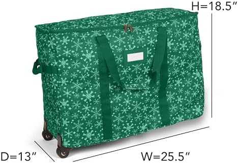 Covermates Rolling Adjustable Ornament Storage Bag, 25.5"W x 13"D x 18.5"H - Image 3