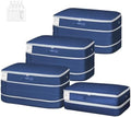 Comforter Storage Bag - Large Capacity Bedding Storage Bags Ultra Space Saving Self Compression Organizer, Washable Compression Bags for Storage Comforter Blanket Duvet, 4-Pack, Navy Blue by EasortmPackingCubes