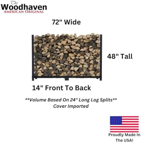 Woodhaven 6-Foot Firewood Rack Outdoor – American Brand – 1/3 Cord Capacity Raised Lumber Storage Rack – Keeps Wood Dry & Ready – Heavy-Duty Steel, Lifetime Structural Warranty (Without Cover) - Image 2