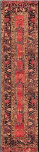 Unique Loom Outdoor Tribal Collection Area Rug - Quepos (2' x 8' Runner Multi/Black) - Image 3