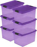 Sterilite Latching Storage Box, Stackable Bin, 64 Quart, 6-Pack by Sterilite