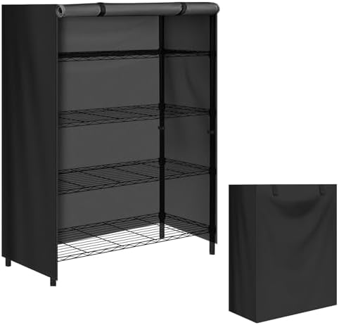 Storage Shelf Cover Waterproof Wire Rack Cover with Zipper 60"Lx24"Wx72"H by CATOTEL